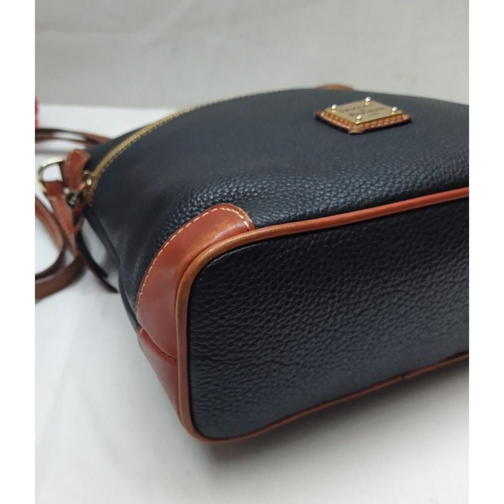 Dooney & Bourke Black Pebbled Leather Zipper Pocket Crossbody Bag - Picture 8 of 16